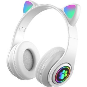 Sunsky B39 Kedi Kulak Beyaz Bluetooth Kulaklık