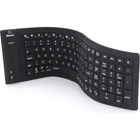 Sunsky Ja-11 108 Tuşları Katlanabilir Siyah Silikon Bluetooth Klavye