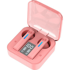 Sunsky T13 Tws Pembe Dijital Ekran Bluetooth Kulaklık