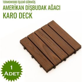 Sunsoe Ahşap Dişbudak Ağacı 1 Adet 30x30 cm Karo Deck Bahçe Yer Döşemesi