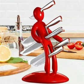 Sunup Sn-29169 Kırmızı Çok Amaçlı Mutfak Tezgah Üstü Bıçak Tutucu Stand Organizer