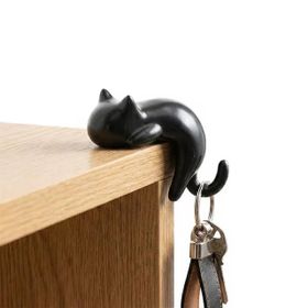 Sunup Sn-29184 Kedi Figürlü Yapışkanlı Köşe Askılık