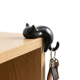 Sunup Sn-29184 Kedi Figürlü Yapışkanlı Köşe Askılık