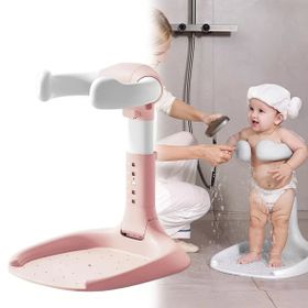 Sunup SN-29260 Pembe Bebek Banyo Yardımcısı - Boy Ayarlı ve Ayaklı Yıkama Standı