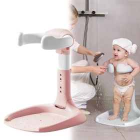 Sunup SN-29260 Pembe Bebek Banyo Yardımcısı - Boy Ayarlı ve Ayaklı Yıkama Standı