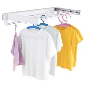 Sunup Sn-37717 Katlanabilir Çamaşır Askılığı Duvara Monte Gizli Balkon Akordeon Kurutma