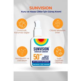 Sunvision 50 ml Kuru ve Hassas Cilt Güneş Kremi