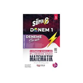 Süper 8 Sınıf Matematik 1 Dönem 8'li Deneme Sınavı - Nitelik Yayınları