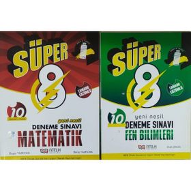 Süper 8. Sınıf Matematik ve Fen Bilimleri Yeni Nesil Deneme Sınavı Seti Nitelik Yayınları