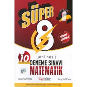 Süper 8. Sınıf Matematik Yeni Nesil Deneme Sınavı Nitelik Yayınları