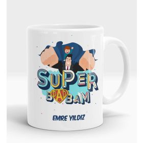 Süper Babam Tasarımlı Kupa Bardak