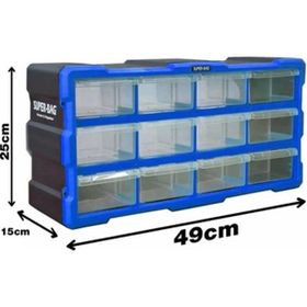 Super-Bag ASR-6005 Yatay Mono Blok 12'li Çekmeceli Organizer