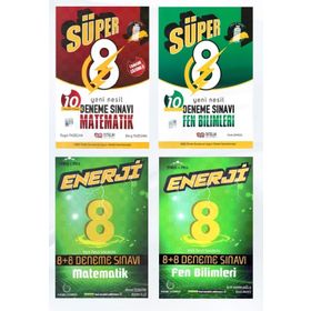 Süper Enerji 8. Sınıf Matematik - Fen Bilimleri Yeni Nesil Deneme Sınavı Seti Nitelik Yayınları & Palme Kitabevi