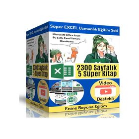 Süper Excel Uzmanlık Eğitim Seti 5 Kitap Enine Boyuna Eğitim