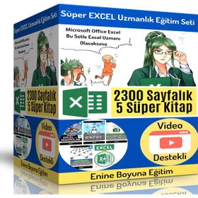 Süper Excel Uzmanlık Eğitim Seti 5 Kitap Enine Boyuna Eğitim