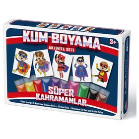 Süper Kahramanlar 5'li Paket Kum Boyama Aktivite Seti