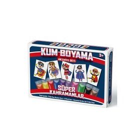 Süper Kahramanlar 5'li Paket Kum Boyama Aktivite Seti