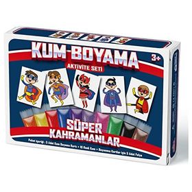 Süper Kahramanlar 5'li Paket Kum Boyama Aktivite Seti