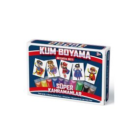 Süper Kahramanlar 5'li Paket Kum Boyama Aktivite Seti