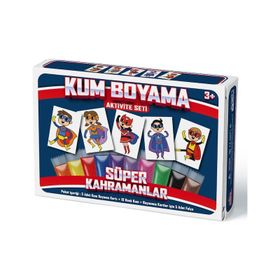Süper Kahramanlar 5'li Paket Kum Boyama Aktivite Seti