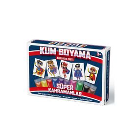 Süper Kahramanlar 5'li Paket Kum Boyama Aktivite Seti