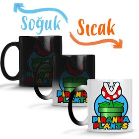 Süper Mario Piranha Planta Sihirli Porselen Kupa