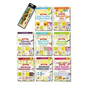 Süper Matematik - Etkinliklerle Matematik Öğreniyorum - 8 Kitap - Çocuk Gezegeni