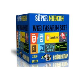 Süper Modern Web Tasarım Seti 9 Süper Kitap Enine Boyuna Eğitim