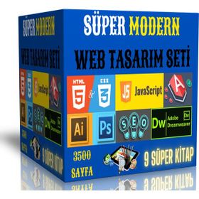 Süper Modern Web Tasarım Seti 9 Süper Kitap Enine Boyuna Eğitim