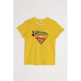 Superman L1581-2 Açık Sarı Erkek Çocuk T-Shirt