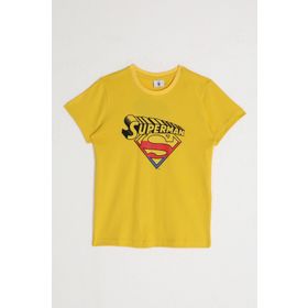 Superman L1581-2 Açık Sarı Erkek Çocuk T-Shirt