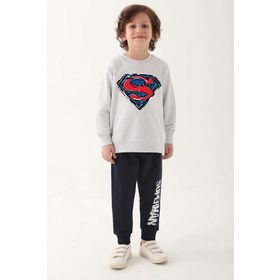 Superman L1623-3 Erkek Çocuk Kar Melanj Eşofman Takımı