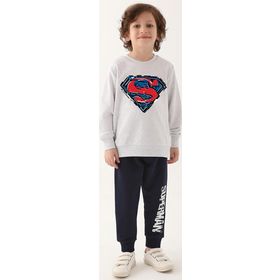 Superman L1623-3 Erkek Çocuk Kar Melanj Eşofman Takımı