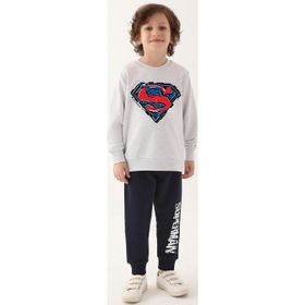 Superman L1623-3 Erkek Çocuk Kar Melanj Eşofman Takımı