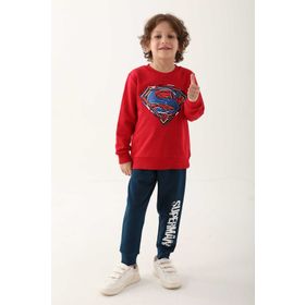 Superman L1623-3 Erkek Çocuk Kırmızı Eşofman Takımı