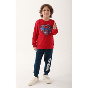 Superman L1623-3 Erkek Çocuk Kırmızı Eşofman Takımı