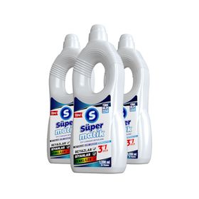 Süpermatik 1200 ml 3'ü 1 Arada Sıvı Çamaşır Deterjanı (3 adet)