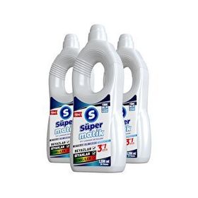 Süpermatik 1200 ml 3'ü 1 Arada Sıvı Çamaşır Deterjanı (3 adet)