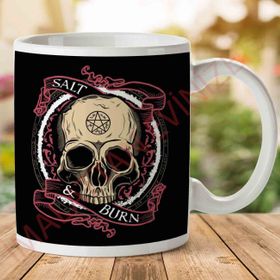 Supernatural Salt And Burn Skull Baskılı Kupa