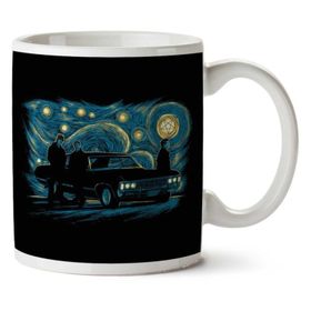 Supernatural Van Gogh Inspired Art Night Scene Baskılı Kupa