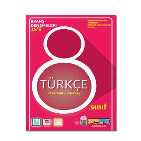 Süpersonık Yayınları - 8. Sınıf Türkçe Branş Denemeleri