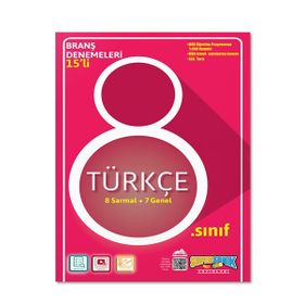 Süpersonık Yayınları - 8. Sınıf Türkçe Branş Denemeleri