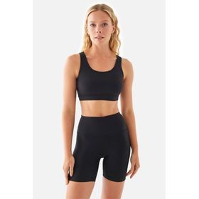 Superstacy Anna Comfylux Orta Destekli Siyah Kadın Spor Bra