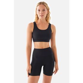Superstacy Anna Comfylux Orta Destekli Siyah Kadın Spor Bra