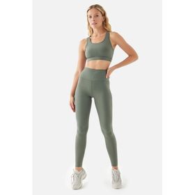 Superstacy Anna Comfylux Yüksek Bel Haki Kadın Spor Tayt