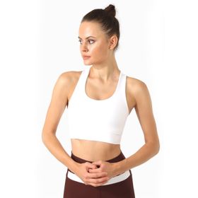 Superstacy Beyaz Cross Strap Kadın Spor Büstiyer