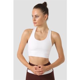 Superstacy Beyaz Cross Strap Kadın Spor Büstiyer
