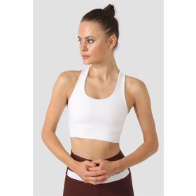 Superstacy Beyaz Cross Strap Kadın Spor Büstiyer
