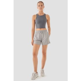 Superstacy Caro File Spor Gri Kadın Şort