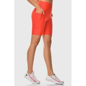 Superstacy Dizüstü Cepli Nar Çiçeği Kadın Spor Tayt